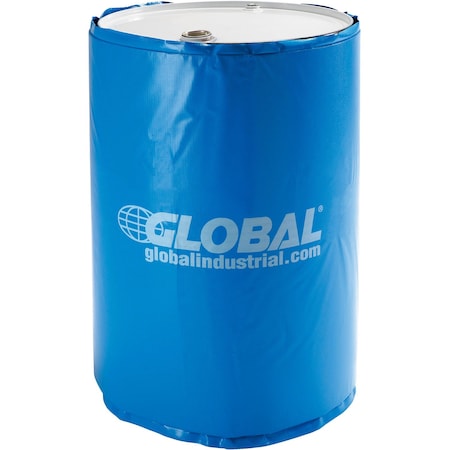 Global Industrial Insulated Drum Heating Blanket For 55 Gal Drum, 100 DegreeF Fixed Temp, 120V 246471